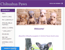 Tablet Screenshot of chihuahuapaws.com
